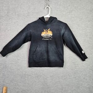 Billionaire Boys Club Kids Eagle Flame Hoodie Faded Black Graphic Sweatshirt 5/6